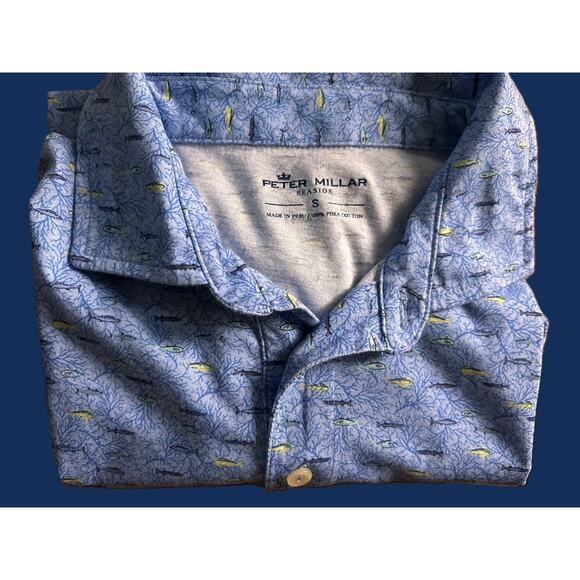 Peter Millar Blue Polo Shirt - Picture 2 of 4